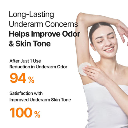 Celimax TXA Body Clarifying Pad 50 Pads with 3% AHA, 0.5% Tranexamic Acid, 2% Niacinamide and 0.3% BHA for dark underarms, rough body texture and even skin tone in UAE.