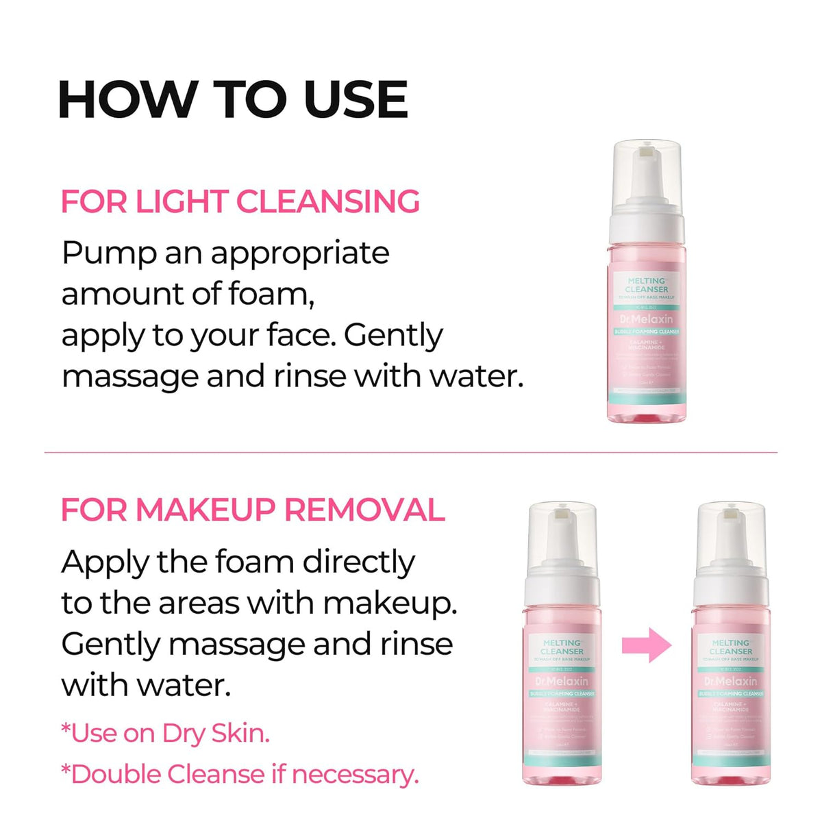 Dr. Melaxin Melting Cleanser 150ml makeup removing face wash UAE