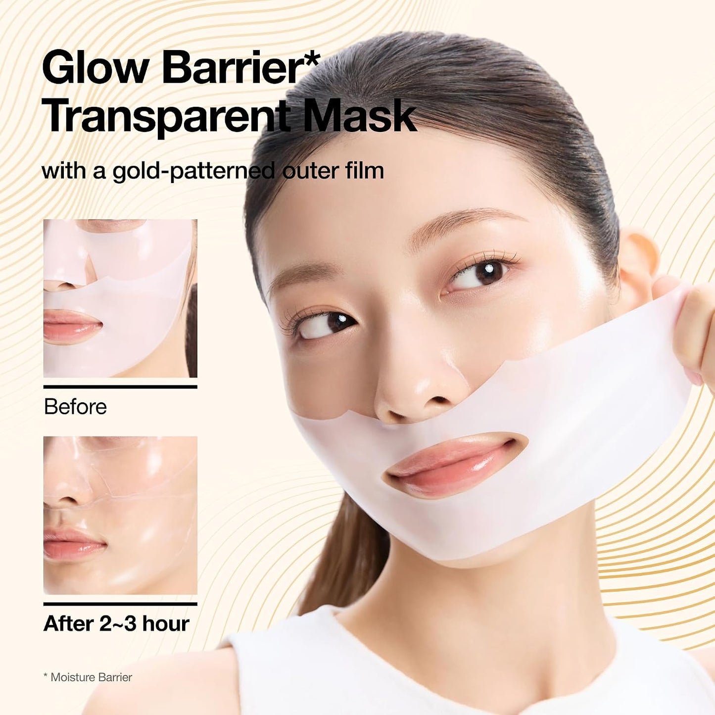 Anua Golden Honmoon Ceramide Barrier Collagen Mask 29g KPop Demon Hunters hydrogel sheet mask with Collagen, Ceramide and Panthenol for deep hydration and glowing skin in UAE.