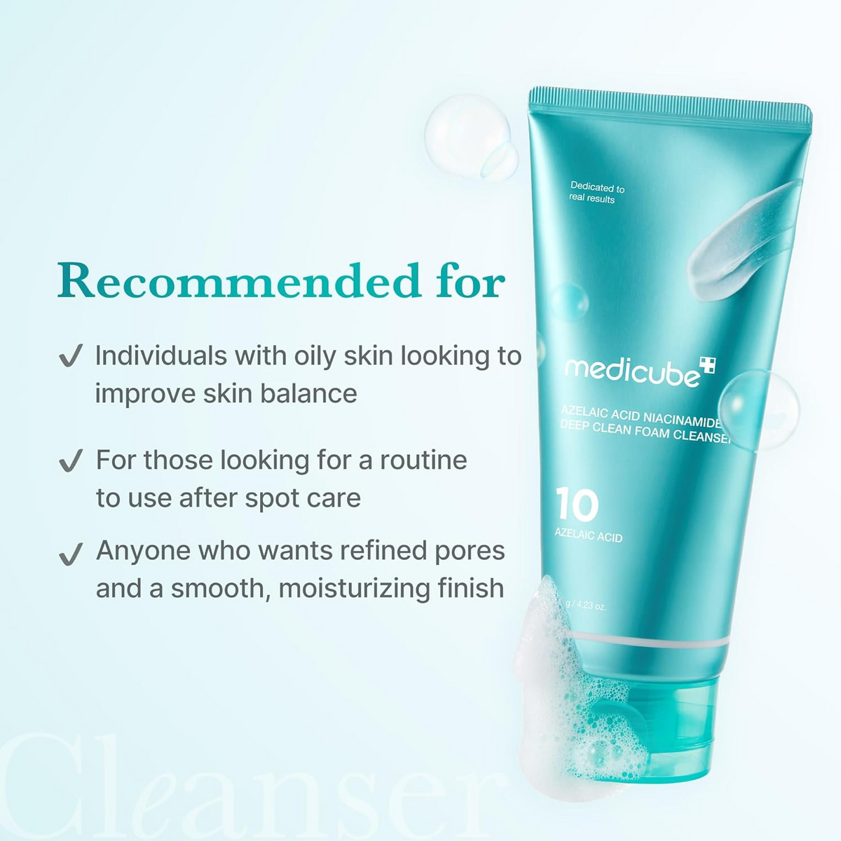 a tube of medicube Azelaic Acid And Niacinamide Deep Clean Foam Cleanser 
