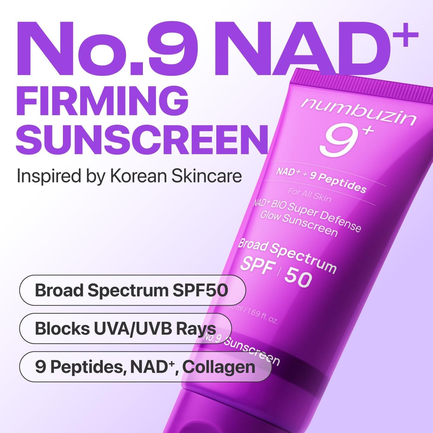 numbuzin No.9 NAD peptide sunscreen Dubai