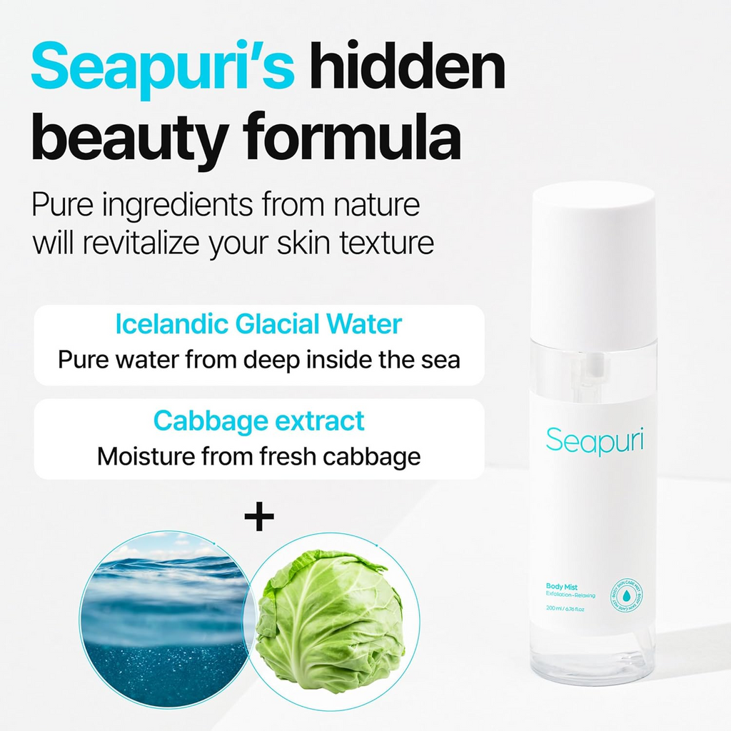 Seapuri Body Mist bottle