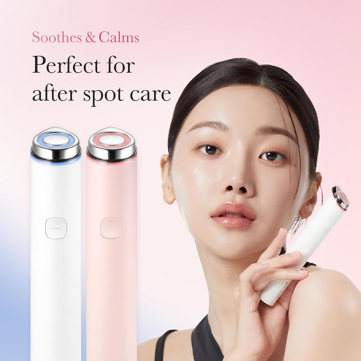 woman holding medicube Mini Booster Pro White