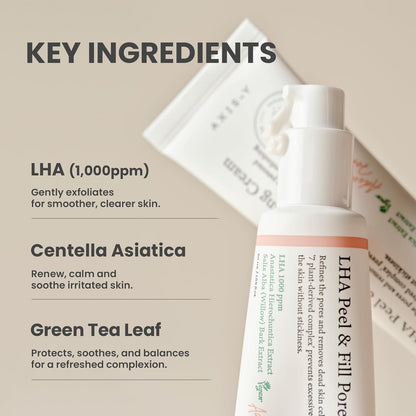 AXIS-Y LHA Peel & Fill Pore Balancing Cream with product oozing out.