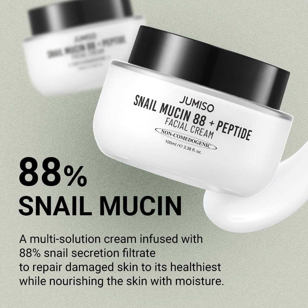 JUMISO Snail Mucin 88 + Peptide Facial Cream 100mL JUMISO