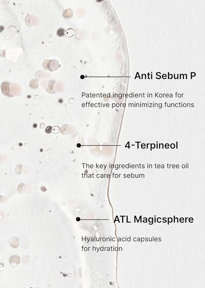 celimax Oil Control Capsule Essence 30mL poured on surface