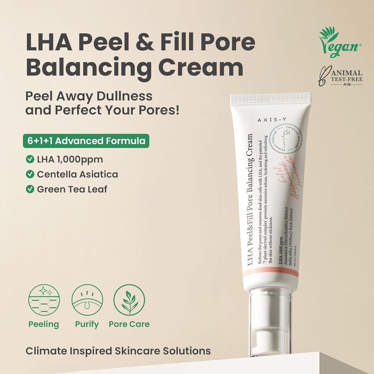 AXIS-Y LHA Peel & Fill Pore Balancing Cream tube