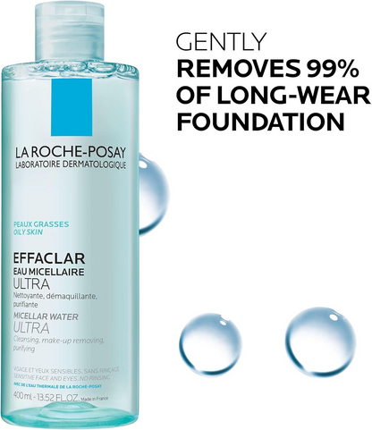 LA ROCHE-POSAY Effaclar Micellar Water Ultra For Oily Skin 400mL bottle 
