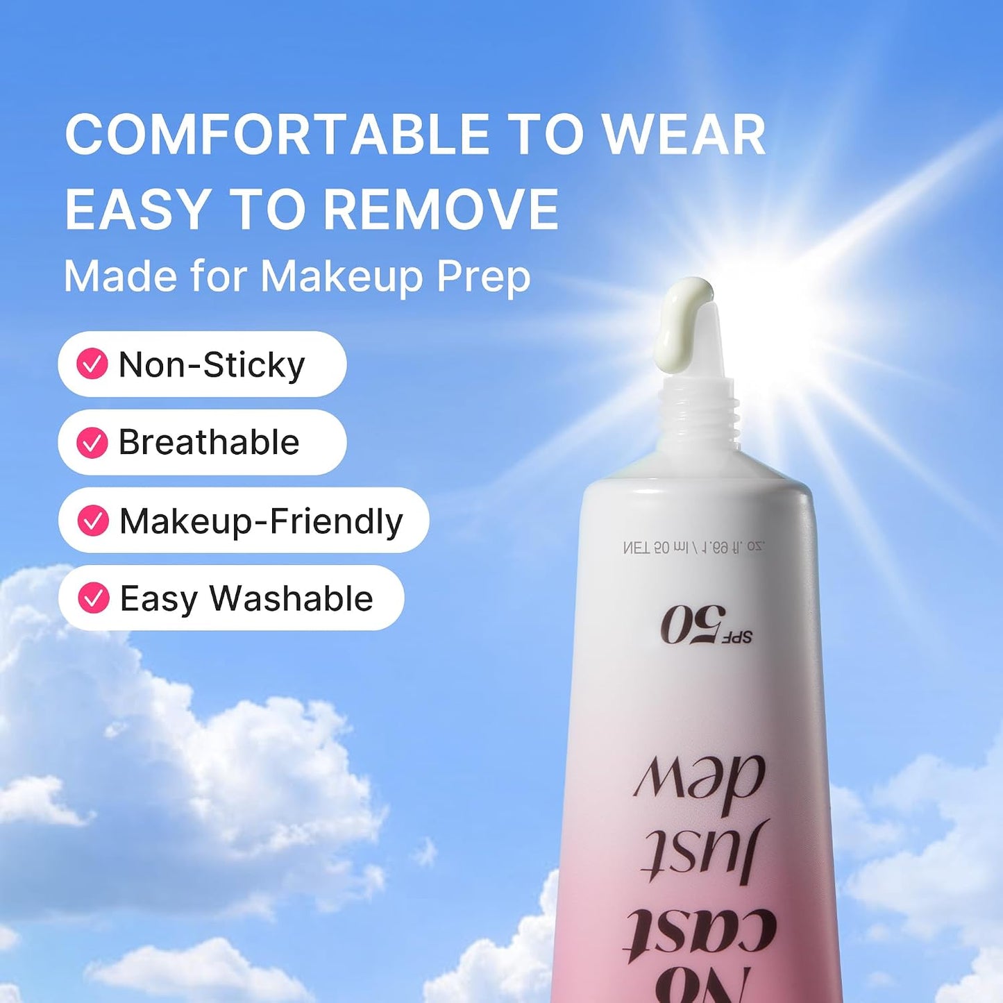 Medicube No Cast Just Dew Sunscreen SPF50+ PA++++ 50mL