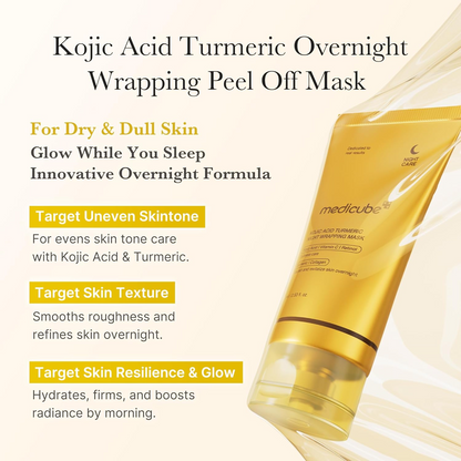 Medicube Kojic Acid Turmeric Night Wrapping Peel Off Mask