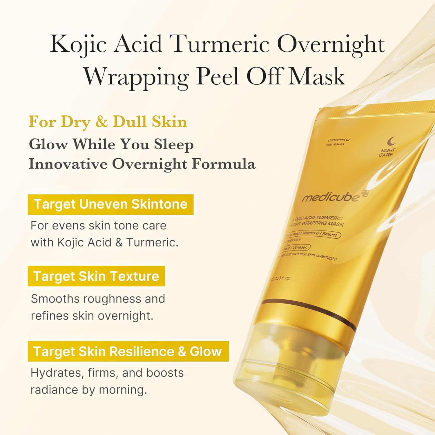 Medicube Kojic Acid Turmeric Night Wrapping Peel Off Mask