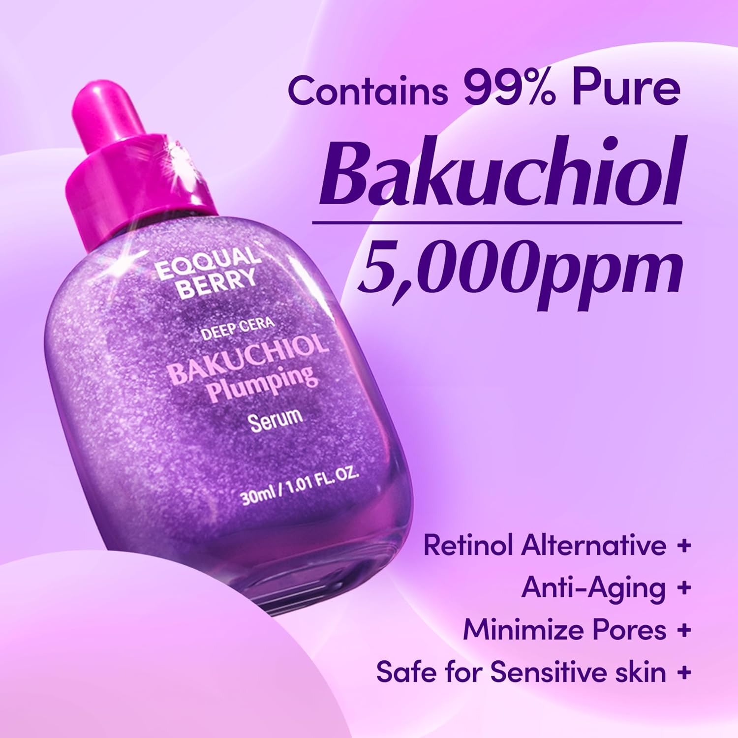 EQQUALBERRY Bakuchiol Plumping Serum 30mL EQQUALBERRY
