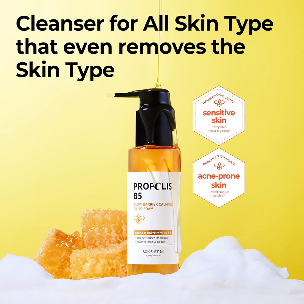 SOME BY MI Propolis B5 Glow Barrier Calming Oil To Foam 120mL SOMEBYMI
