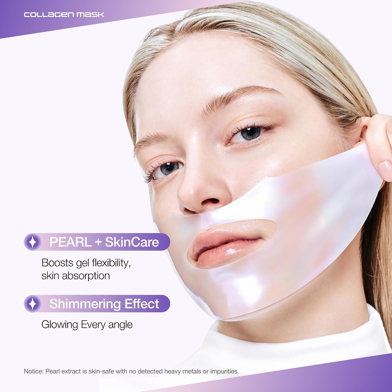Anua Eternal Honmoon Vita Brightening Collagen Mask 34g KPop Demon Hunters pearl hydrogel sheet mask with 5% Niacinamide, Vitamin C and Peptides for brighter radiant skin in UAE.
