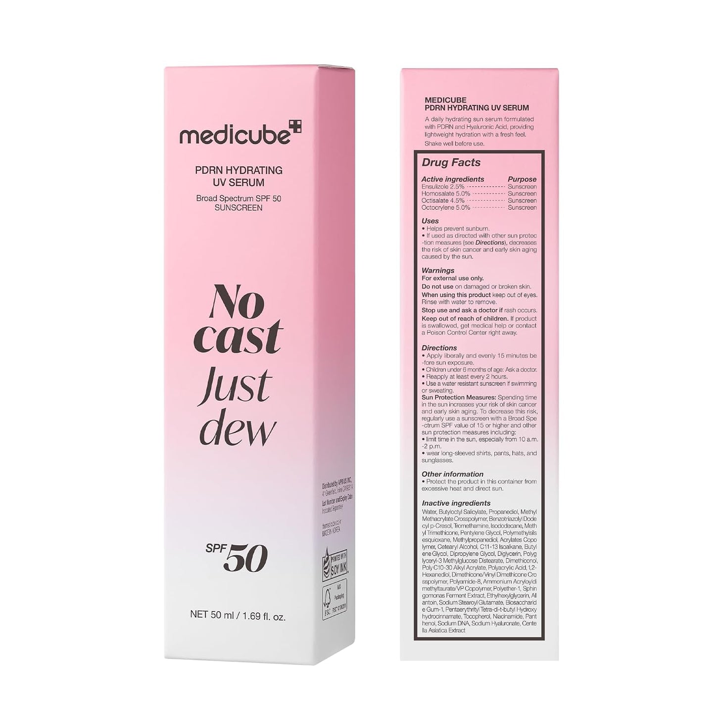 Medicube No Cast Just Dew Sunscreen SPF50+ PA++++ 50mL