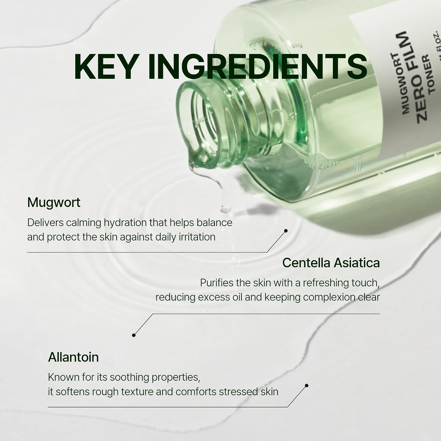 Orien Mugwort Zero Film Toner 160ml lightweight Korean facial toner for refreshing hydration and comfortable skin preparation in UAE.