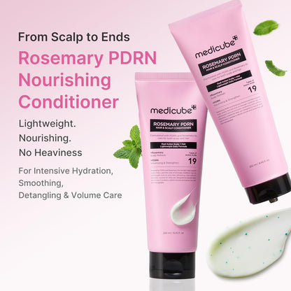 Medicube Rosemary PDRN Hair Care Shampoo Conditioner Serum Set