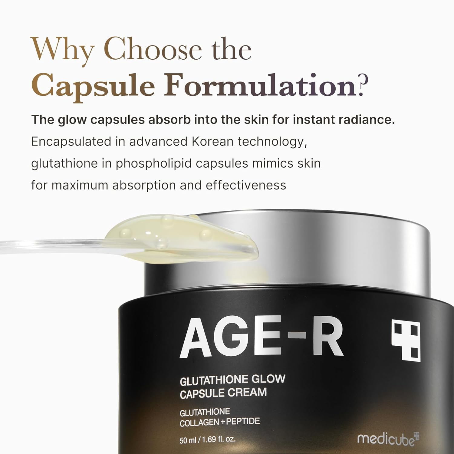 medicube AGE-R Glutathione Glow Capsule Cream 50mL MediCube