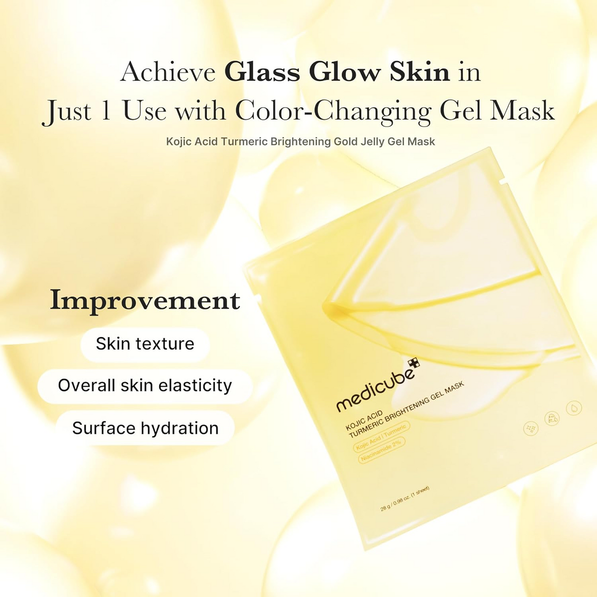 medicube Kojic Acid Turmeric Brightening Gel Mask packet