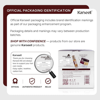 Karseell Maca Power Repair Set | Shampoo + Maca Essence Oil + Collagen Hair Mask UAE