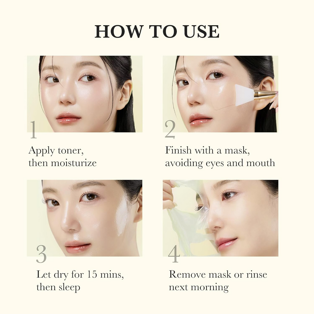 Korean peel off night mask with kojic acid and turmeric for glowing skin