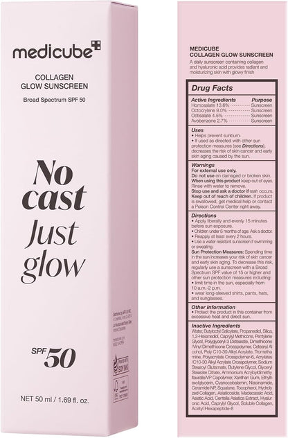Medicube Collagen Glow Sunscreen SPF50 PA++++ 50mL
