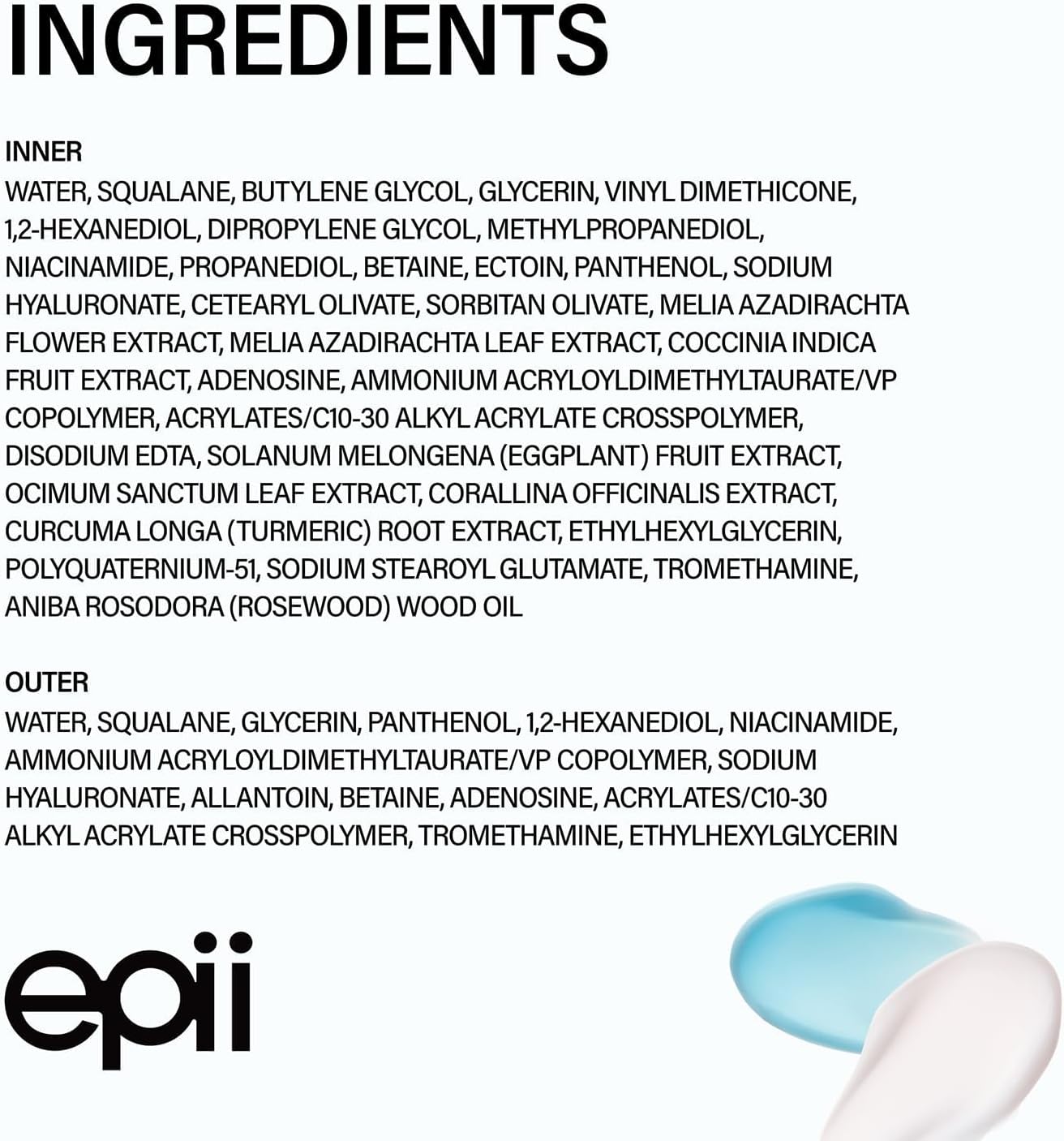 epii Double Up Cream Ectoin and Panthenol 50ml dual moisturizer with 15% Squalane, Niacinamide and Allantoin for soothing hydration and skin-barrier support in UAE.