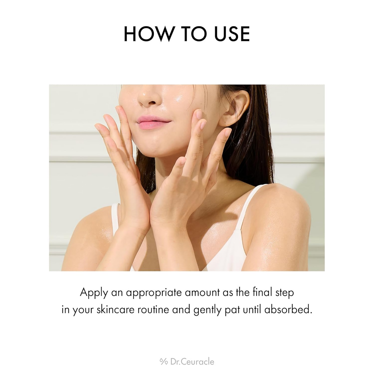 woman applying Dr.Ceuracle Pro Balance Biotics Moisturizer on her face