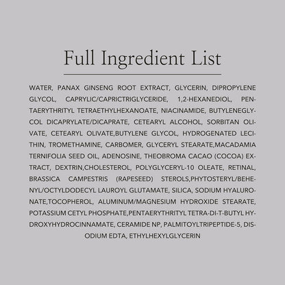 Beauty of Joseon Revive Eye Serum Ginseng + Retinal 30ml Full Ingredient list