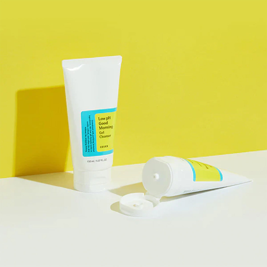 two tubes of COSRX Low pH Good Morning Gel Cleanser