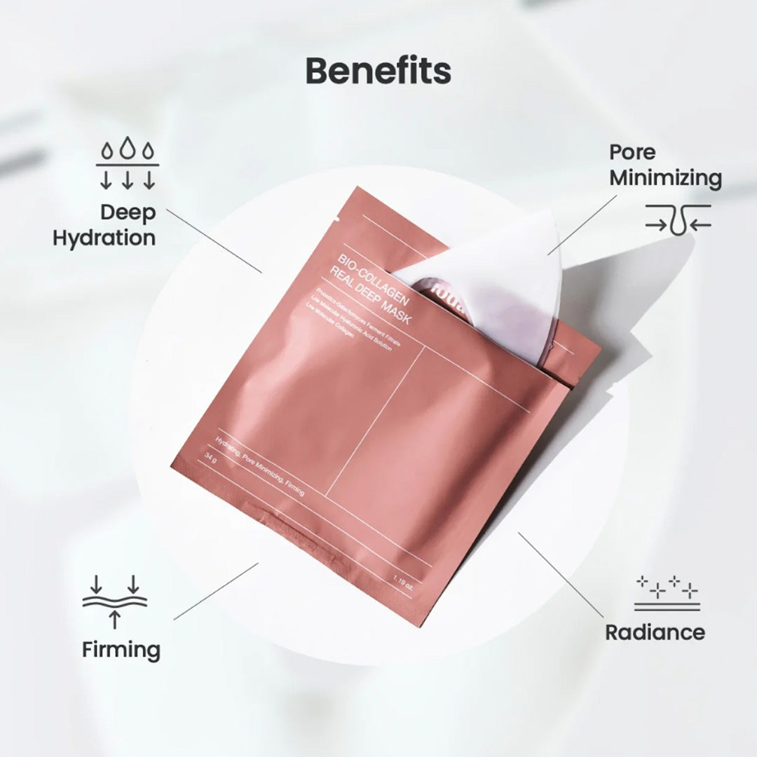BIODANCE Bio-Collagen Real Deep Mask placed on a surface