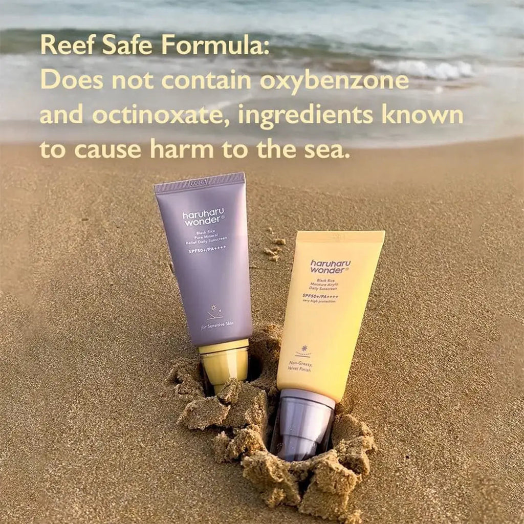 haruharu wonder Black Rice Moisture Airyfit Daily Sunscreen 50mL (1.69fl.oz), Reef Safe Formula, Non-Greasy Velvet Finish HARU HARU WONDER