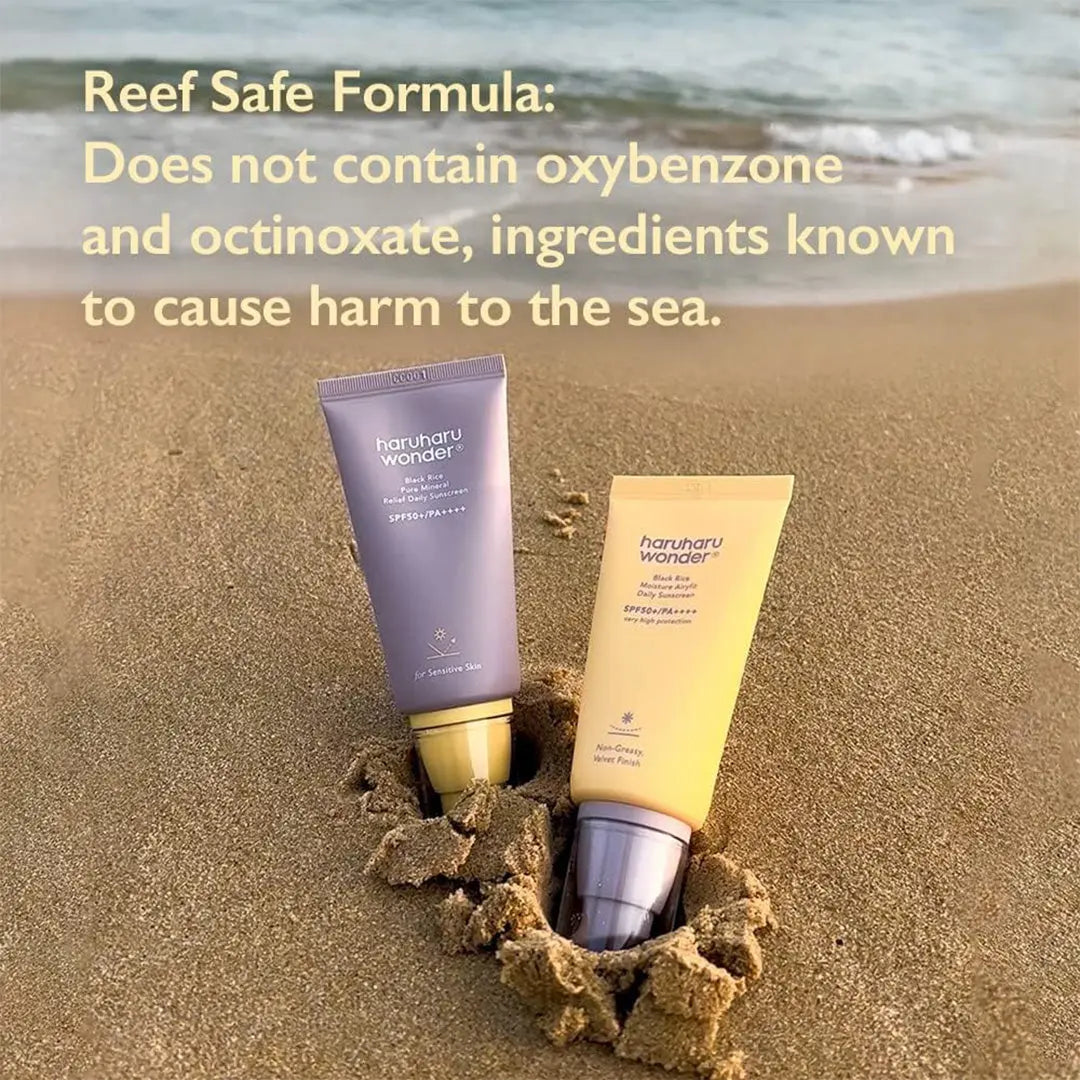 haruharu wonder Black Rice Moisture Airyfit Daily Sunscreen 50mL (1.69fl.oz), Reef Safe Formula, Non-Greasy Velvet Finish HARU HARU WONDER