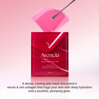 Arencia Red Collagen Jello Mask 4 Sheets