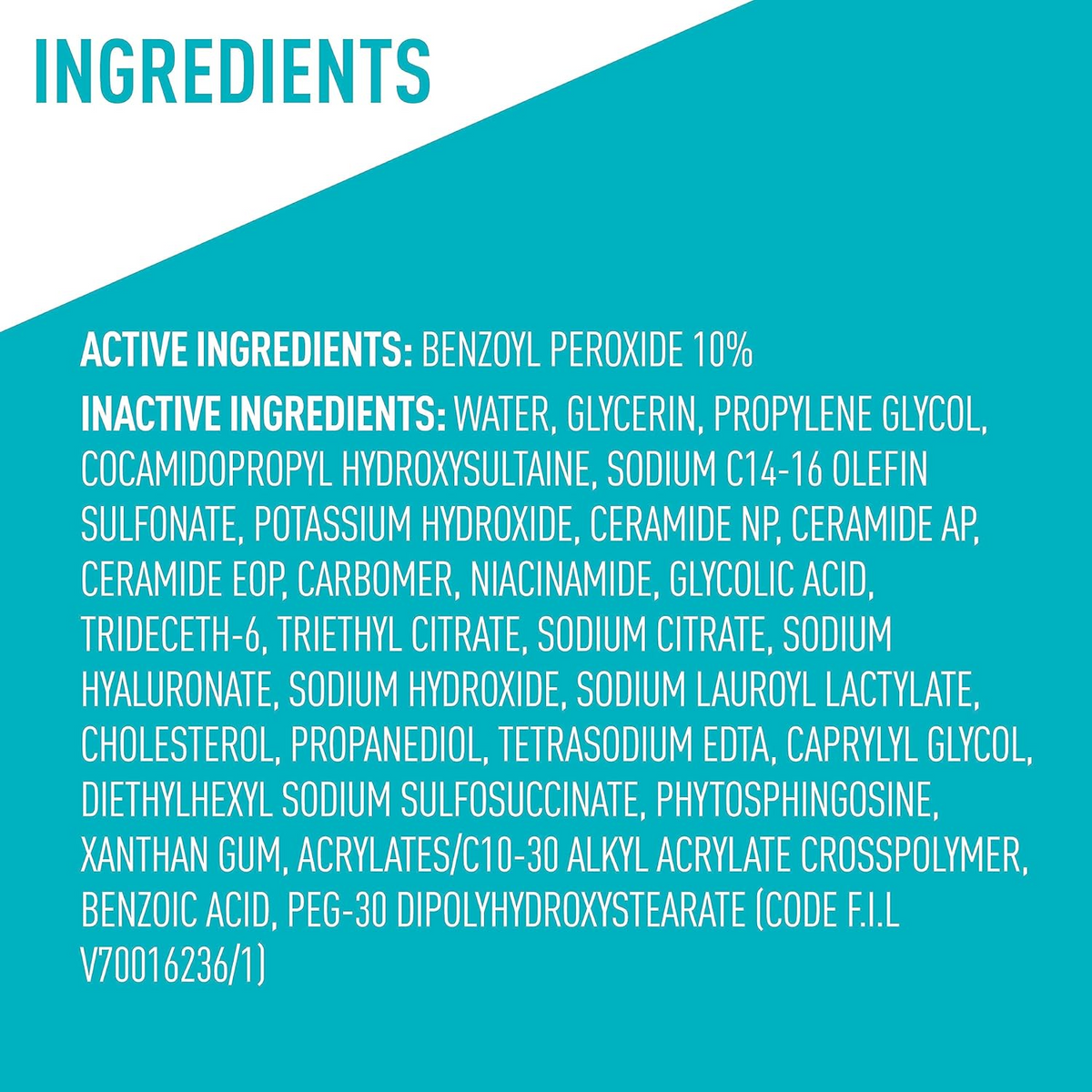 active and inactive ingredients listed