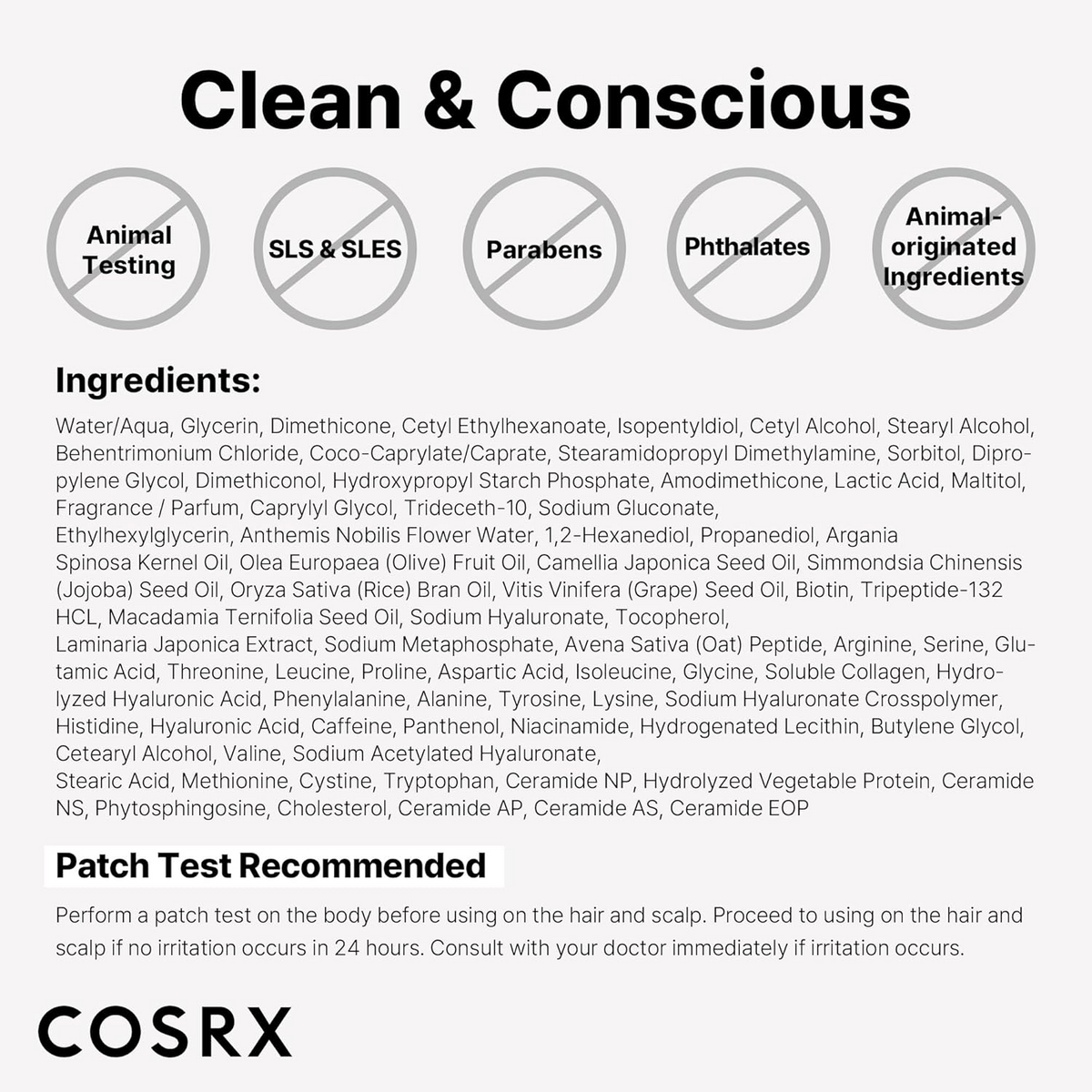 COSRX PEPTIDE 132 Hair Bond Repair Treatment ingredients list