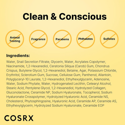 COSRX Advanced Snail Mucin Glass Glow Hydrogel Face Masks 3ea COSRX