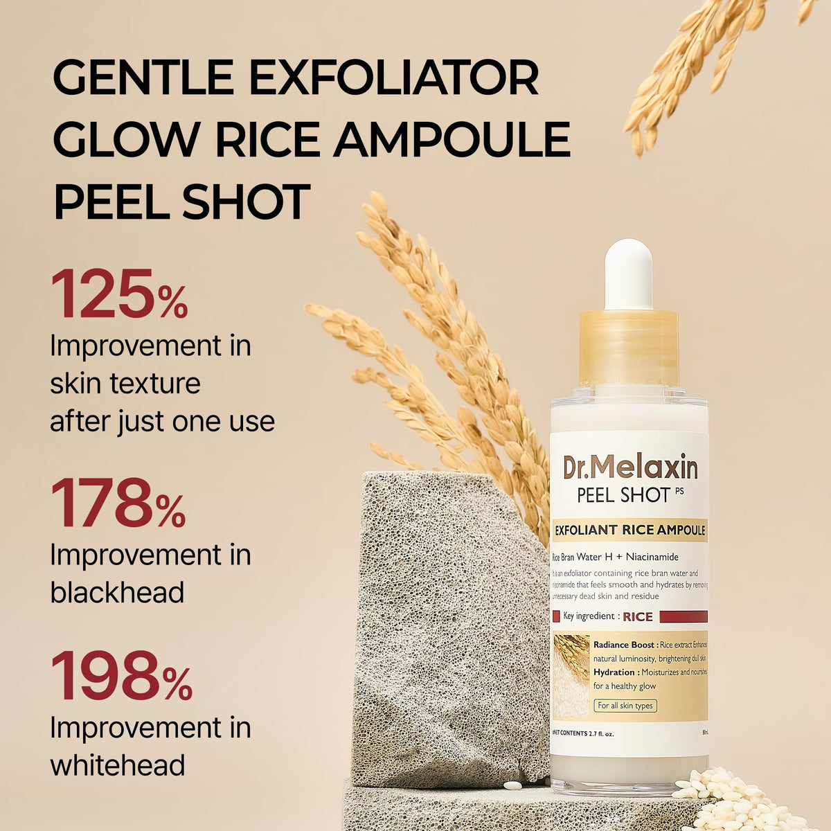 Dr. Melaxin White Rice exfoliating ampoule 80ml Dubai