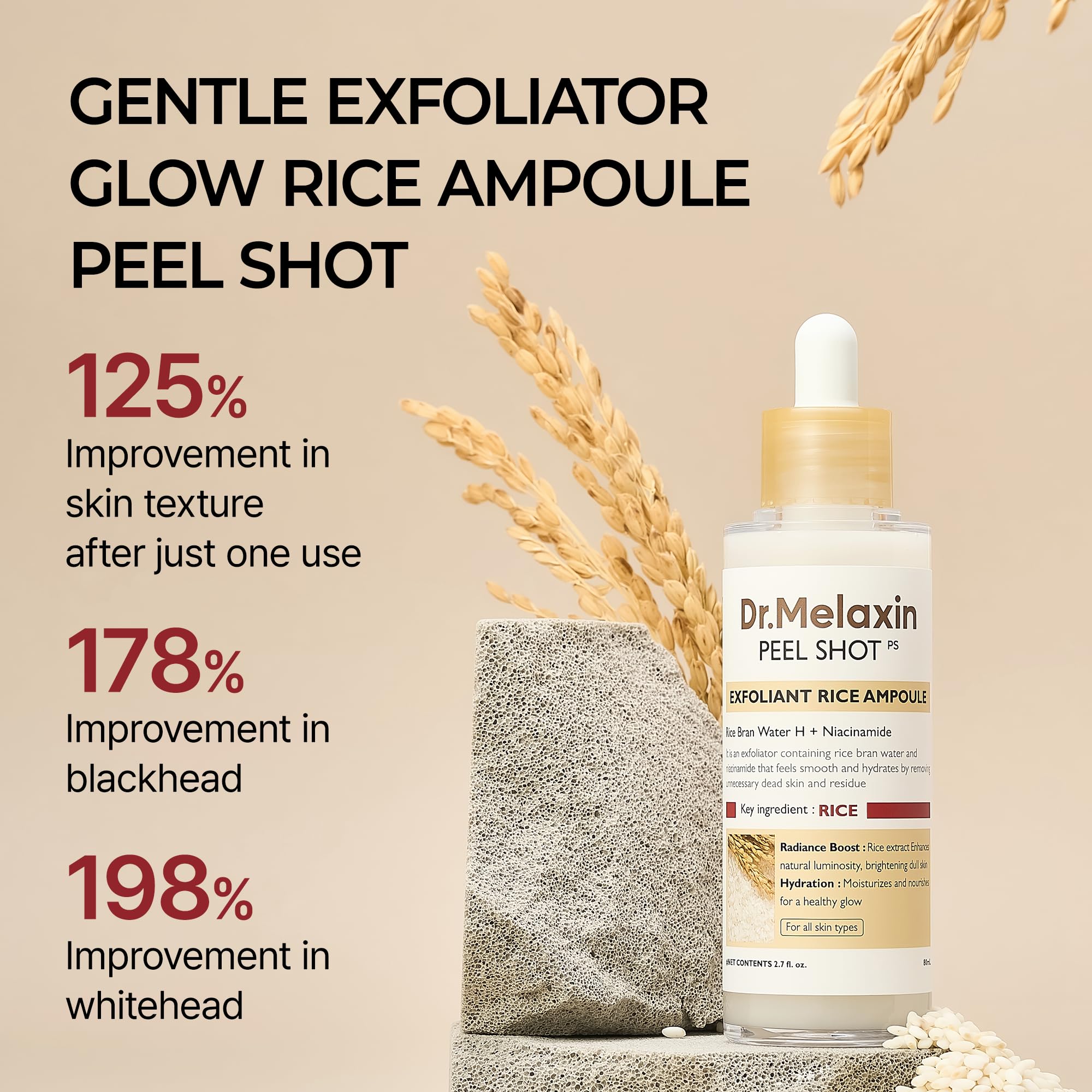 Dr. Melaxin Peel Shot PS White Rice Ampoule 80mL