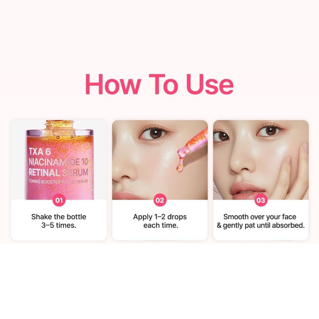 PURITO SEOUL TXA 6 Niacinamide 10 Retinal Serum 30ml Korean brightening serum with 6% Tranexamic Acid, 10% Niacinamide, Retinal and Glutathione for dark spots and post-acne marks in UAE.