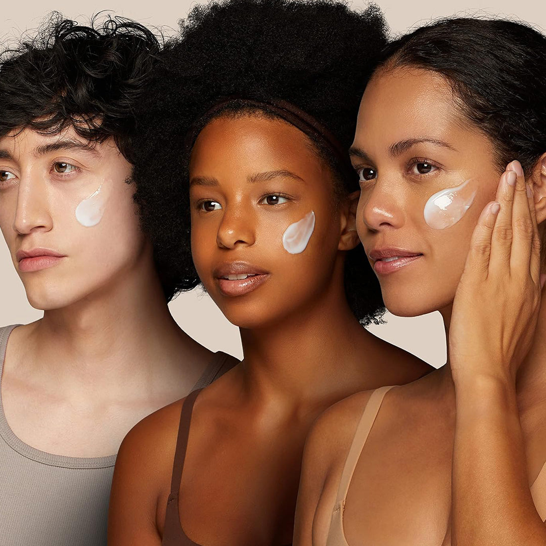 women of different skin tones with haruharu Bakuchiol Eye Cream on their face