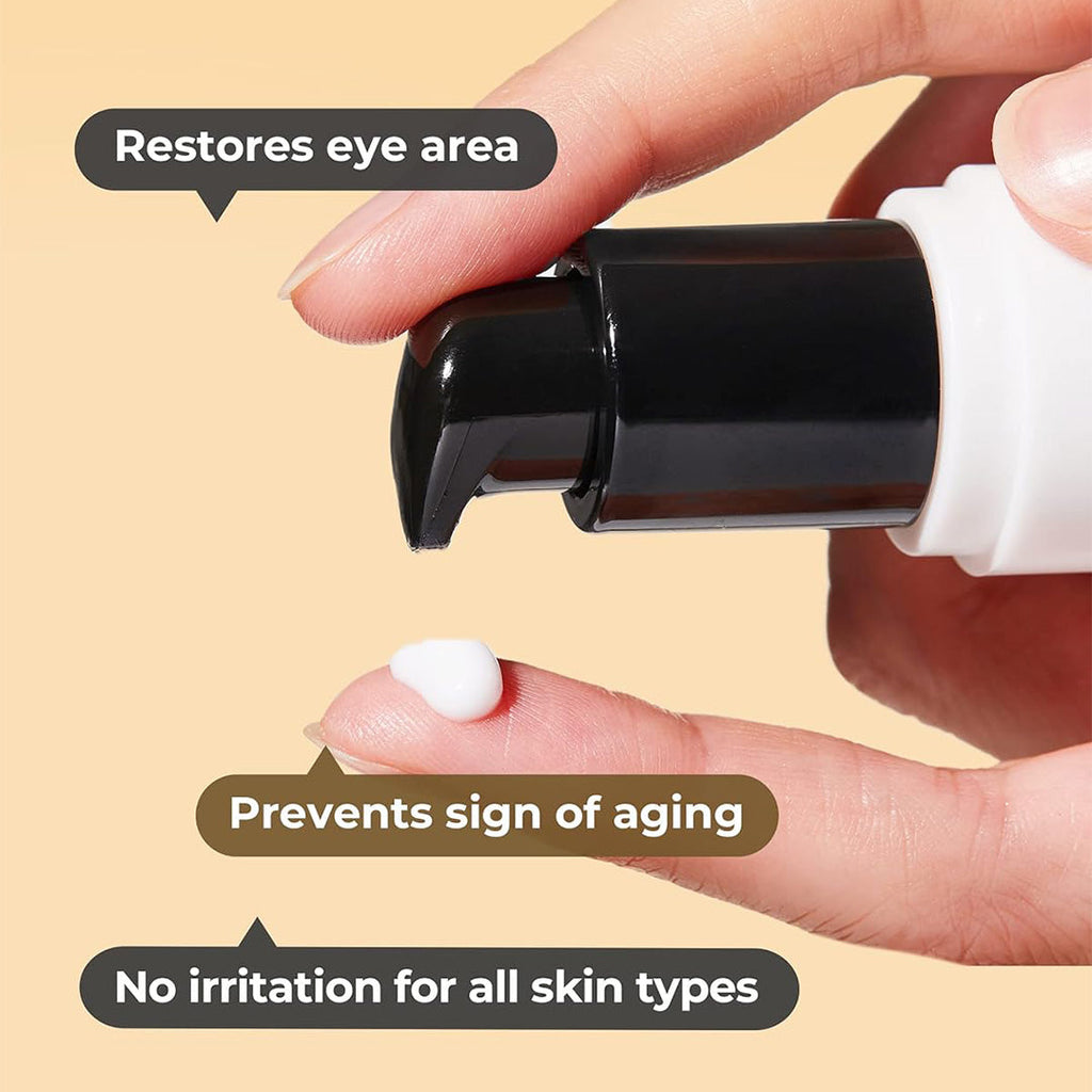 COSRX Advanced Snail Peptide Eye Cream product on finger