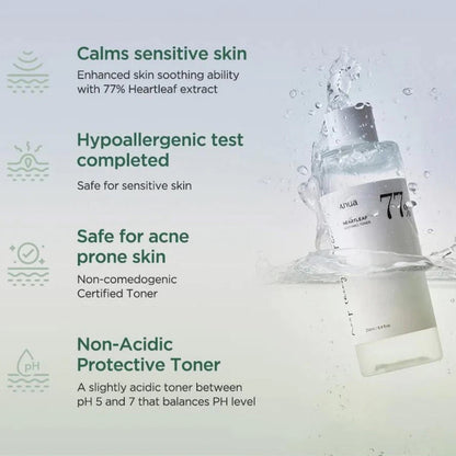 Anua Heartleaf 77% Soothing Facial Toner For Redness & Acne- Prone Skin Type 250 mL Details