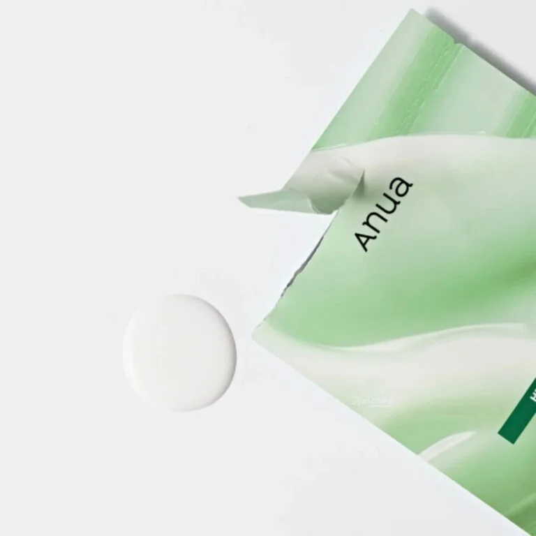 open packet of Anua Heartleaf Cream Mask Night Solution Pack