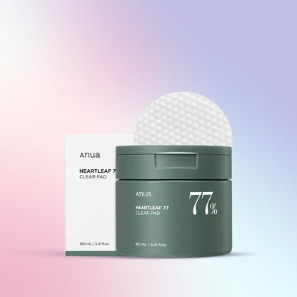 Anua Heartleaf 77+ PHA Clear Pad 70 Pieces Box And Bottle