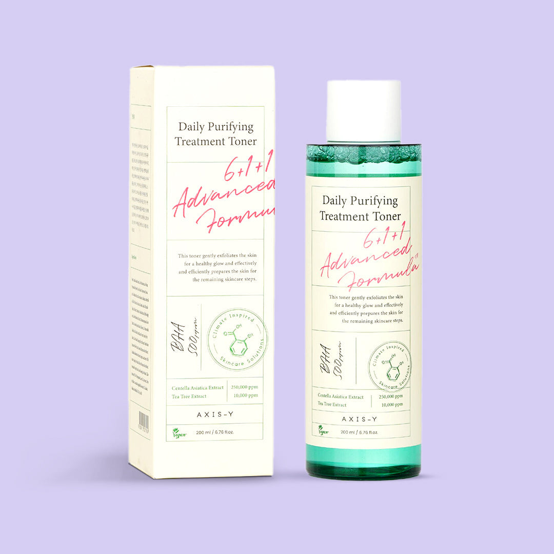 AXIS-Y Daily Purifying Treatment Toner bottle with box packaging