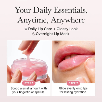 Arencia Honey Glazed Collagen Lip Mask 15g Korean overnight lip treatment with Honey, Hydrolyzed Collagen, five Ceramides and Squalane for dry, smooth and glossy lips in UAE.