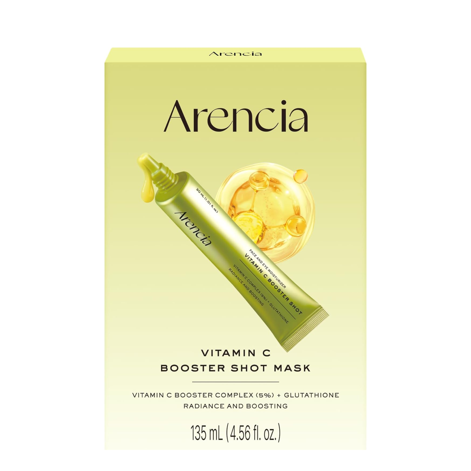 Arencia Vitamin C Booster Shot Mask 135mL 5-sheet brightening mask set UAE