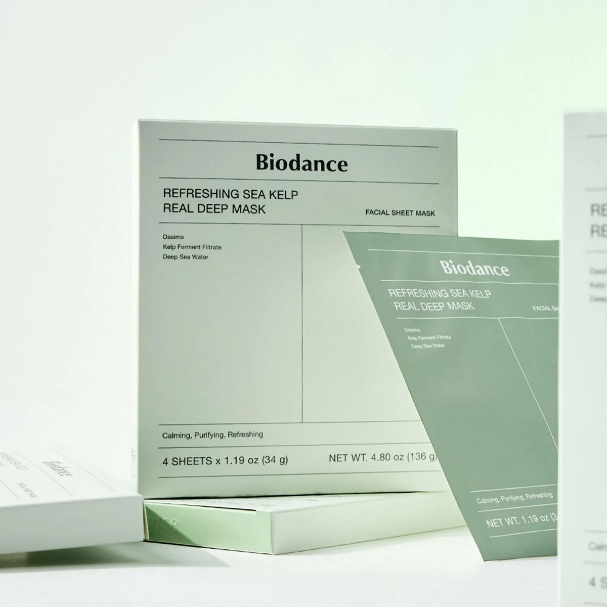 box of biodance refreshing sea kelp real deep face mask 