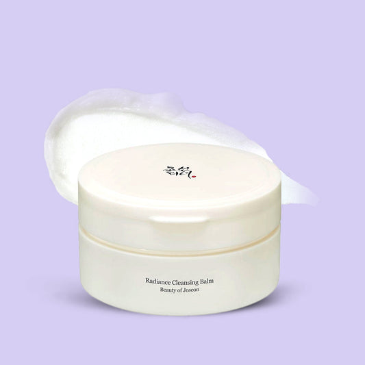 Beauty of Joseon Radiance Cleansing Balm jar with product swatch